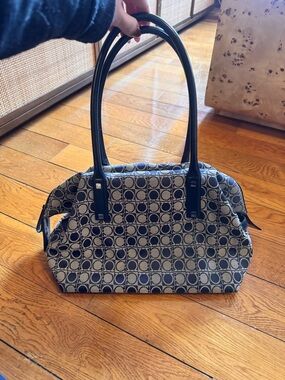 Salvatore Ferragamo Tote Bag Canvas Navy Auth ef21-1303